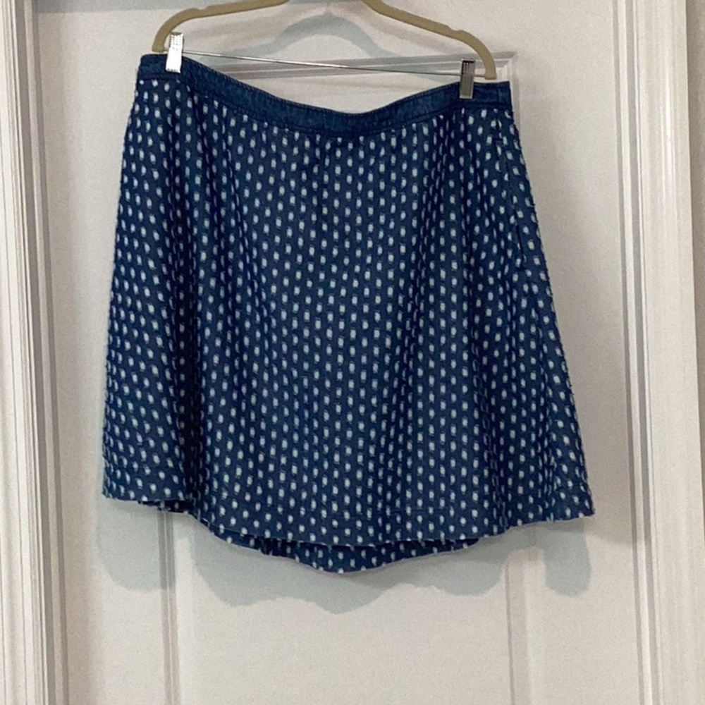 Lane Bryant Blue and White A-Line Skirt